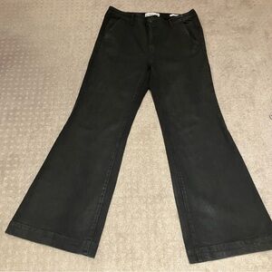 Sam Edelman Women's Black Flared Jeans. Material has a shimmer. Like new!